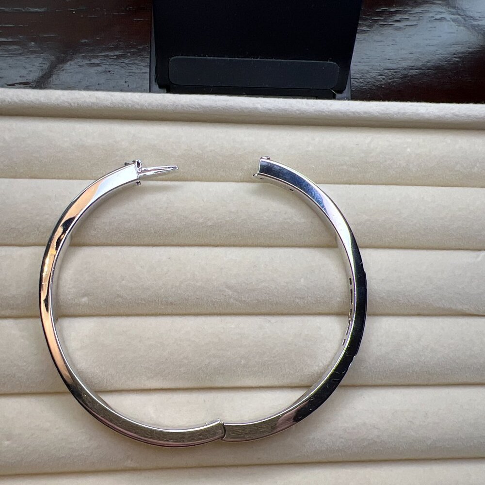 Danori CZ Channel Set, Silver Plated, Hinged Bracelet - NWOT - Picture 8 of 10